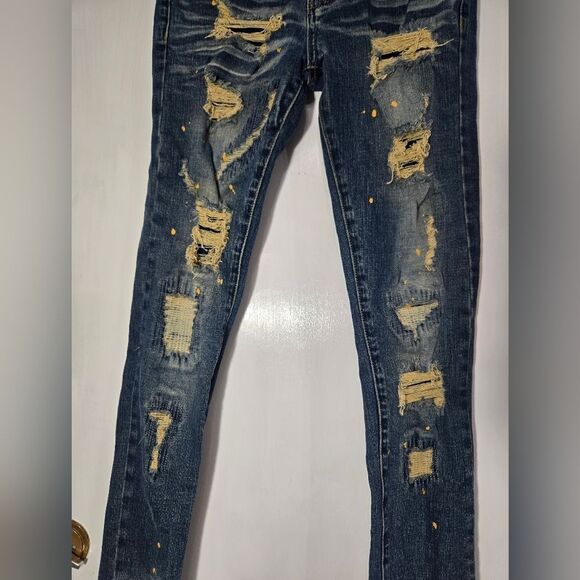 Men's Reelistik NYC Distressed Skinny Jeans Sz 29 - Picture 10 of 11